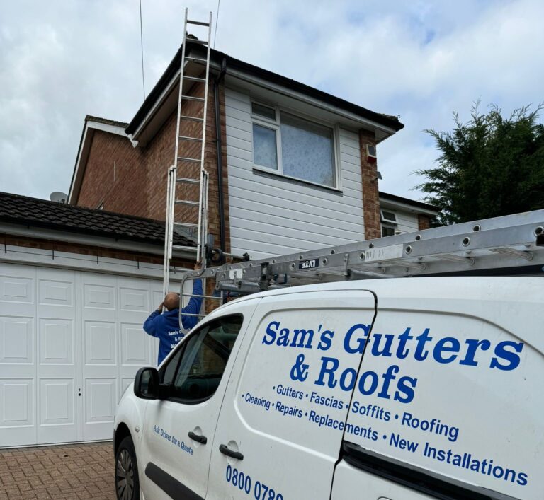 Ladder placement on roof